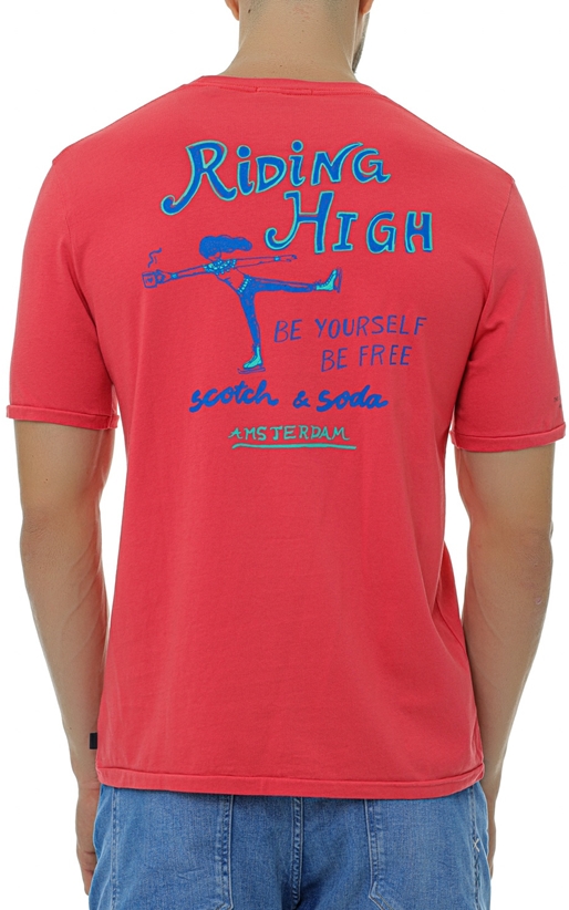 Scotch & Soda-Tricou cu logo grafic pe spate