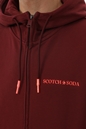 SCOTCH & SODA-Ανδρική φούτερ ζακέτα SCOTCH & SODA 169325 Unisex Organic cotton felpa μπορντό
