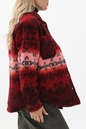 SCOTCH & SODA-Γυναικείο ζεστό jacket SCOTCH & SODA 169364 Jacquard shirt κόκκινο