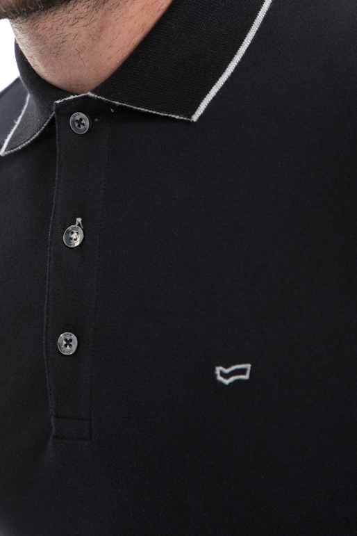 SSEINSE-Ανδρική πόλο μπλούζα SSEINSE μαύρη