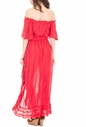 SUNDRESS-Γυναικείο φόρεμα SUNDRESS  ALENAE κόκκινο
