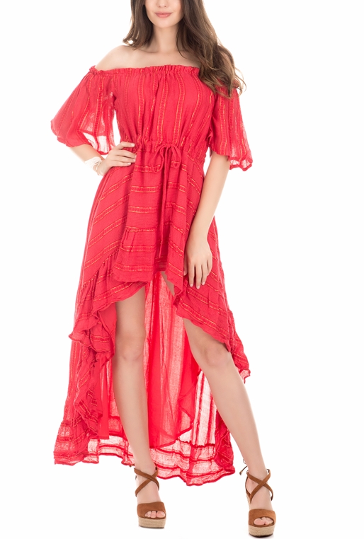 SUNDRESS-Γυναικείο φόρεμα SUNDRESS  ALENAE κόκκινο