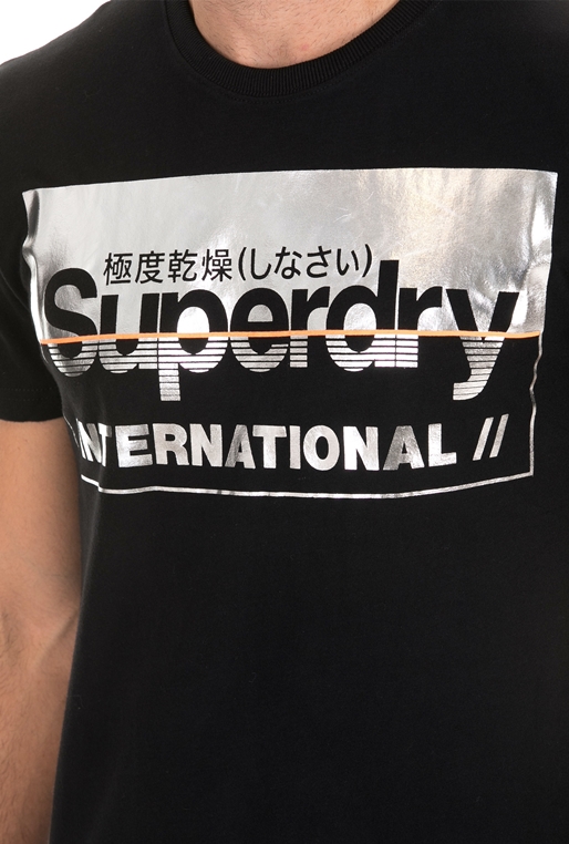 SUPERDRY-Ανδρικό t-shirt SUPERDRY RETRO SPORT μαύρο