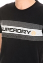 SUPERDRY-Ανδρική κοντομάνικη μπλούζα SUPERDRY TROPHY μαύρη