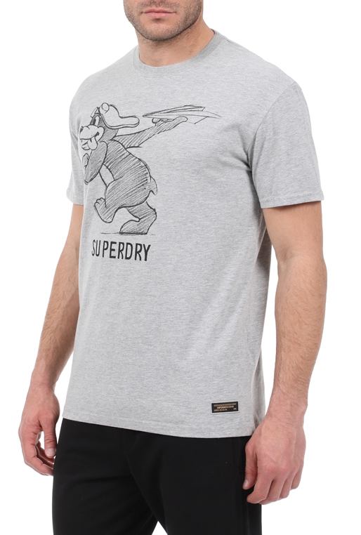 SUPERDRY-Ανδρική μπλούζα SUPERDRY MILITARY γκρι