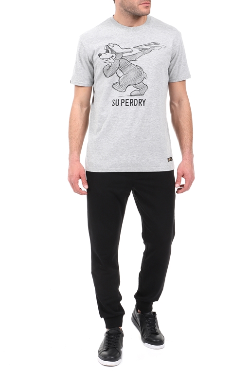 SUPERDRY-Ανδρική μπλούζα SUPERDRY MILITARY γκρι