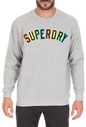 SUPERDRY-Ανδρική φούτερ μπλούζα SUPERDRY NEW HOUSE RULES γκρι