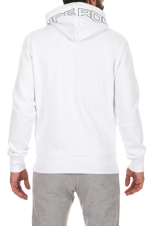 SUPERDRY-Ανδρική φούτερ μπλούζα SUPERDRY URBAN ATHLETIC HOOD λευκή