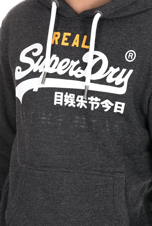 SUPERDRY-Ανδρική φούτερ μπλούζα SUPERDRY VINTAGE LOGO γκρι