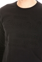 SUPERDRY-Ανδρική μπλούζα SUPERDRY SHOP EMBOSSED μαύρη