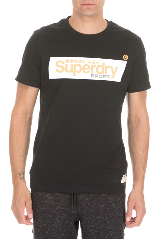 SUPERDRY-Ανδρική κοντομάνικη μπλούζα SUPERDRY SPEED BOX μαύρη