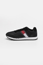 TOMMY HILFIGER-Ανδρικά sneakers TOMMY HILFIGER 093-0012833 RETRO LEATHER RUNNER μαύρα