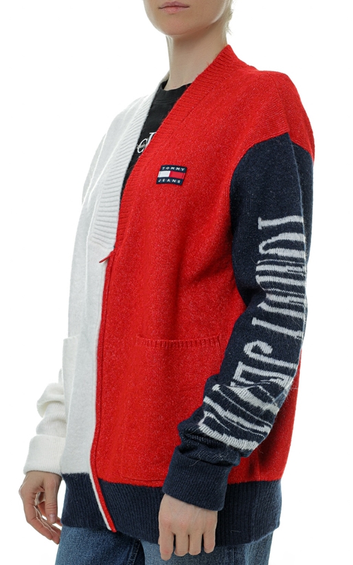 TOMMY JEANS-Cardigan relaxed fit cu fermoar