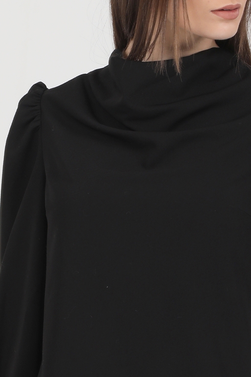 TRUSSARDI-Γυναικείο μίνι φόρεμα TRUSSARDI DRESS POLY VISCOSE μαύρο