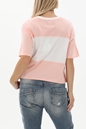 UGG-Γυναικείο t-shirt UGG 1136881 Jordene Colorblocked Logo Tee λευκό ροζ