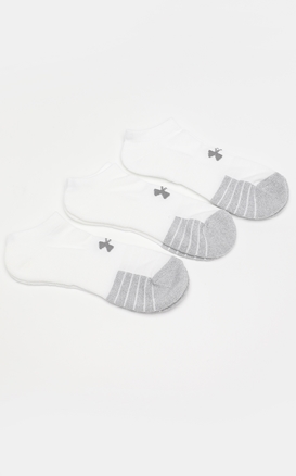 UNDER ARMOUR-Αθλητικές κοντές κάλτσες UNDER ARMOUR 10 Heatgear λευκές γκρι