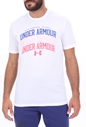 UNDER ARMOUR-Ανδρικό t-shirt UNDER ARMOUR MULTI COLOR COLLEGIATE λευκό