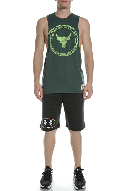 UNDER ARMOUR-Ανδρικό αμάνικο t-shirt UNDER ARMOUR Pjt Rock Same Game Tank T-S γκρι