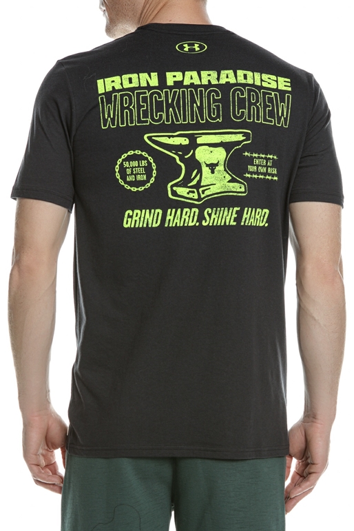 UNDER ARMOUR-Ανδρικό t-shirt UNDER ARMOUR Pjt Rock Wrecking Crew μαύρο
