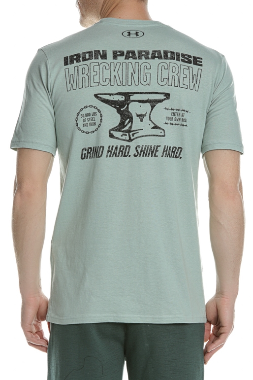 UNDER ARMOUR-Ανδρικό t-shirt UNDER ARMOUR Pjt Rock Wrecking Crew πράσινο