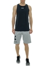 UNDER ARMOUR-Ανδρικό αμάνικο t-shirt UNDER ARMOUR 1361901 UA BASELINE μαύρο