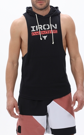 UNDER ARMOUR-Ανδρική αμάνικη φούτερ μπλούζα UNDER ARMOUR Pjt Rk Iron Para μαύρη