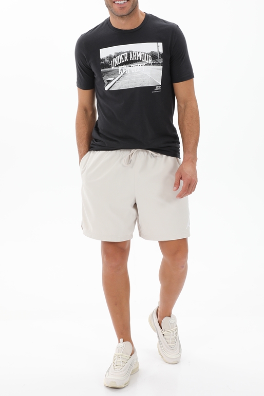UNDER ARMOUR-Ανδρικό αθλητικό t-shirt UNDER ARMOUR 1370514 7200016520 ATH DEPT μαύρο