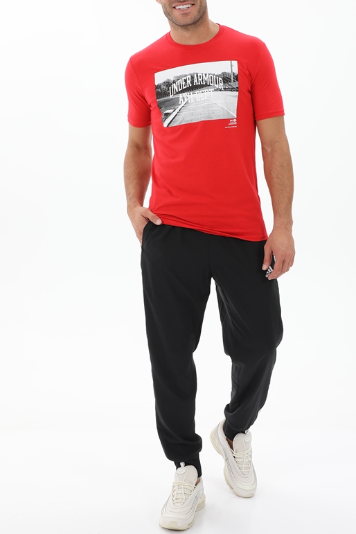 UNDER ARMOUR-Ανδρικό αθλητικό t-shirt UNDER ARMOUR 1370514 7200016520 ATH DEPT κόκκινο