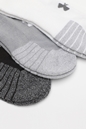 UNDER ARMOUR-Παιδικές κοντές κάλτσες σετ των 3 UNDER ARMOUR 1375584 Heatgear No Show μαύρες γκρι λευκές