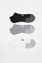 UNDER ARMOUR-Παιδικές κοντές κάλτσες σετ των 3 UNDER ARMOUR 1375584 Heatgear No Show μαύρες γκρι λευκές