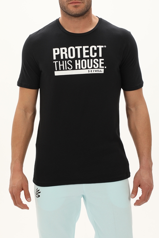 UNDER ARMOUR-Ανδρικό t-shirt UNDER ARMOUR 1379022 UA PROTECT THIS HOUSE μαύρο
