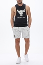 UNDER ARMOUR-Ανδρικό αθλητικό σορτς UNDER ARMOUR 1380545 Pjt Rock Rival Short Printed γκρι
