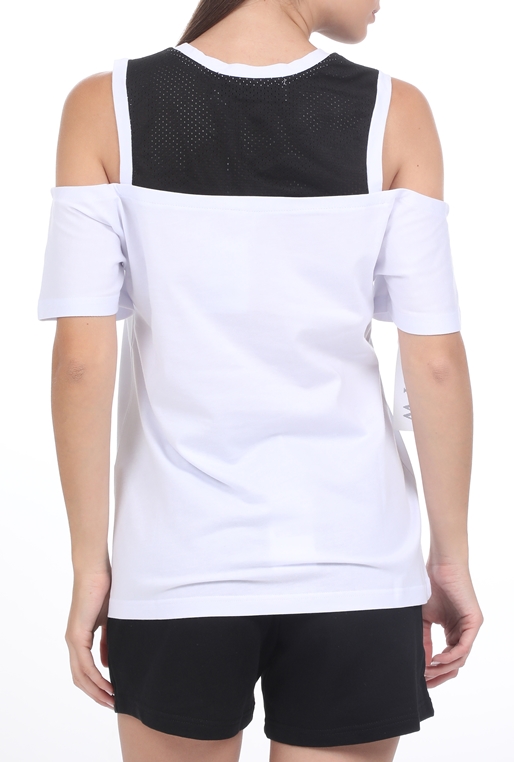 WOLM-Γυναικείο t-shirt WOLM μαύρο λευκό