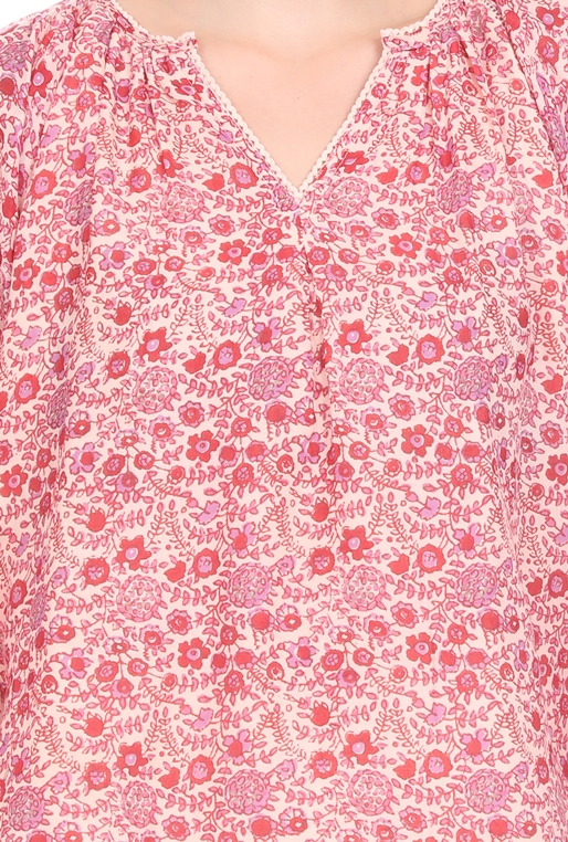 MABE-Γυναικεία μπλούζα MABE ELLIE εκρού κόκκινη